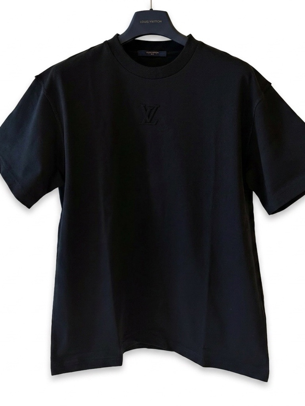 Louis Vuitton Black Embroidered LV Crew Tee